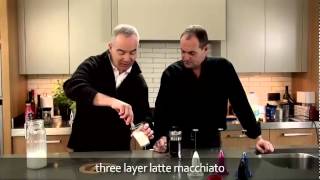 aerolatte  milk frother makes three layer caffè latte macchiato [upl. by Ycniuqal]