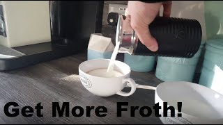 How to Get More Froth from Your Nespresso Coffee Aeroccino  Nespresso tips and help [upl. by Marston655]