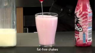 How to make a fat free milkshake using an aerolatte milk frother [upl. by Emelia]