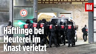 Gefängnismeuterei Polizei stürmt Knast in Thüringen  JVA Untermaßfeld [upl. by Enileuqcaj]